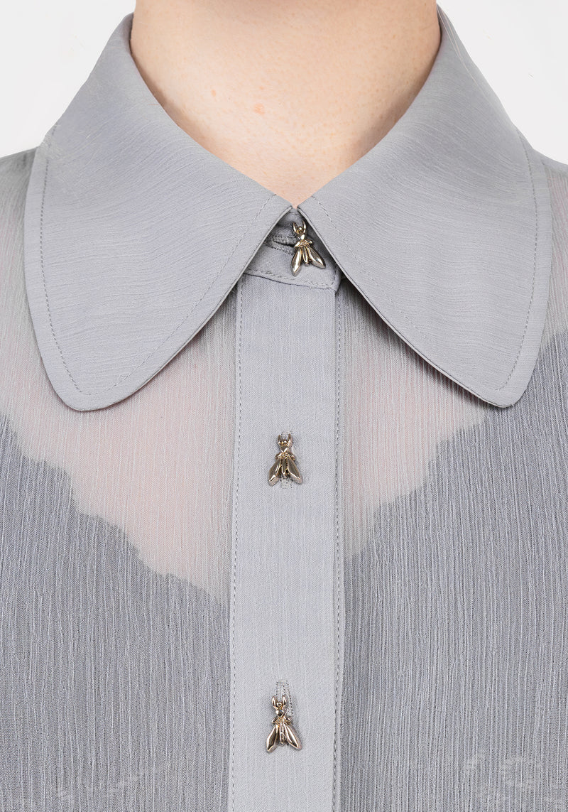 Periwinkle Button Up Blouse Top