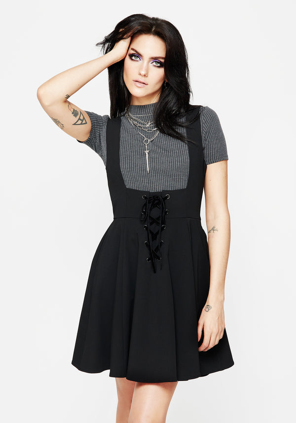 Nessa Lace Up Mini Dress