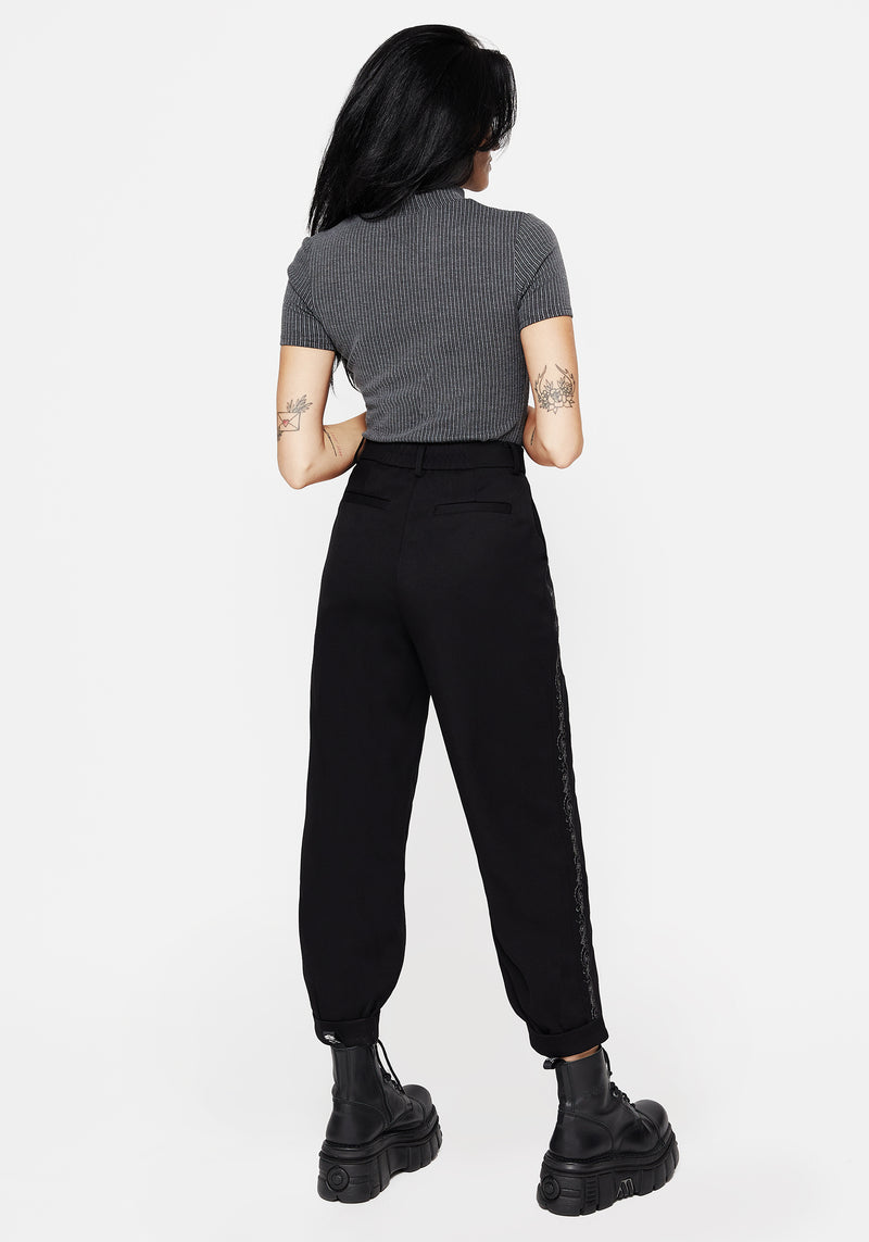 Thorns Embroidered Balloon Trousers