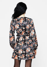 Reynard Fox Floral Mini Wrap Dress