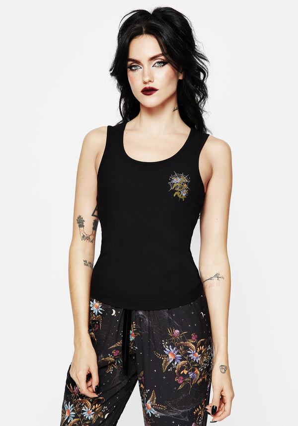 Cleome Floral Spiderweb Pyjama Vest Top