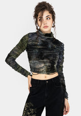 Chlorella Distressed Long Sleeve Top