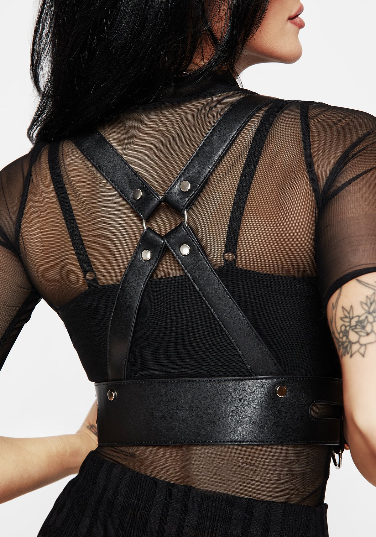 Leather harness belt best sale