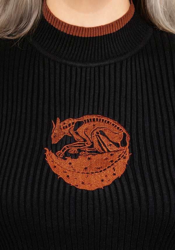 Foxfire Embroidered Knit Sweater