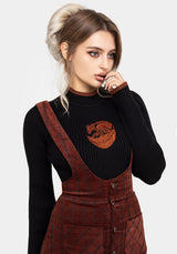 Foxfire Embroidered Knit Sweater