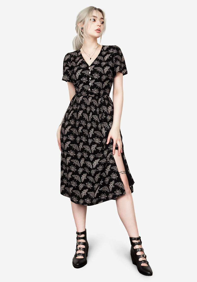 MORTMOTH SHORT SLEEVE MIDI DRESS