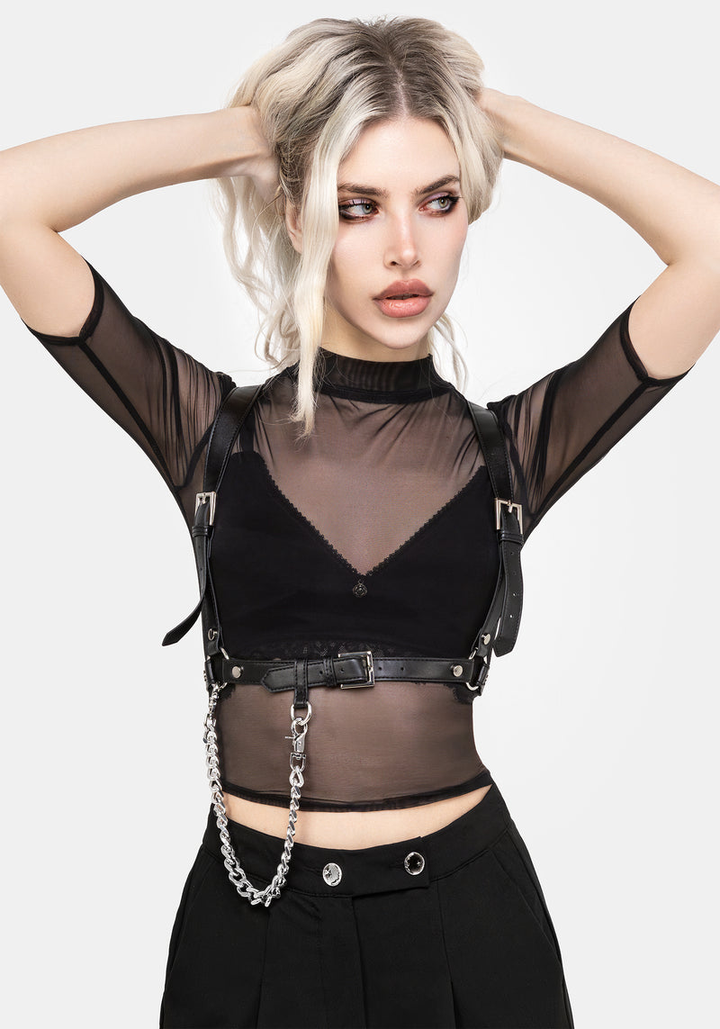 Jinx Mesh Short Sleeve Top