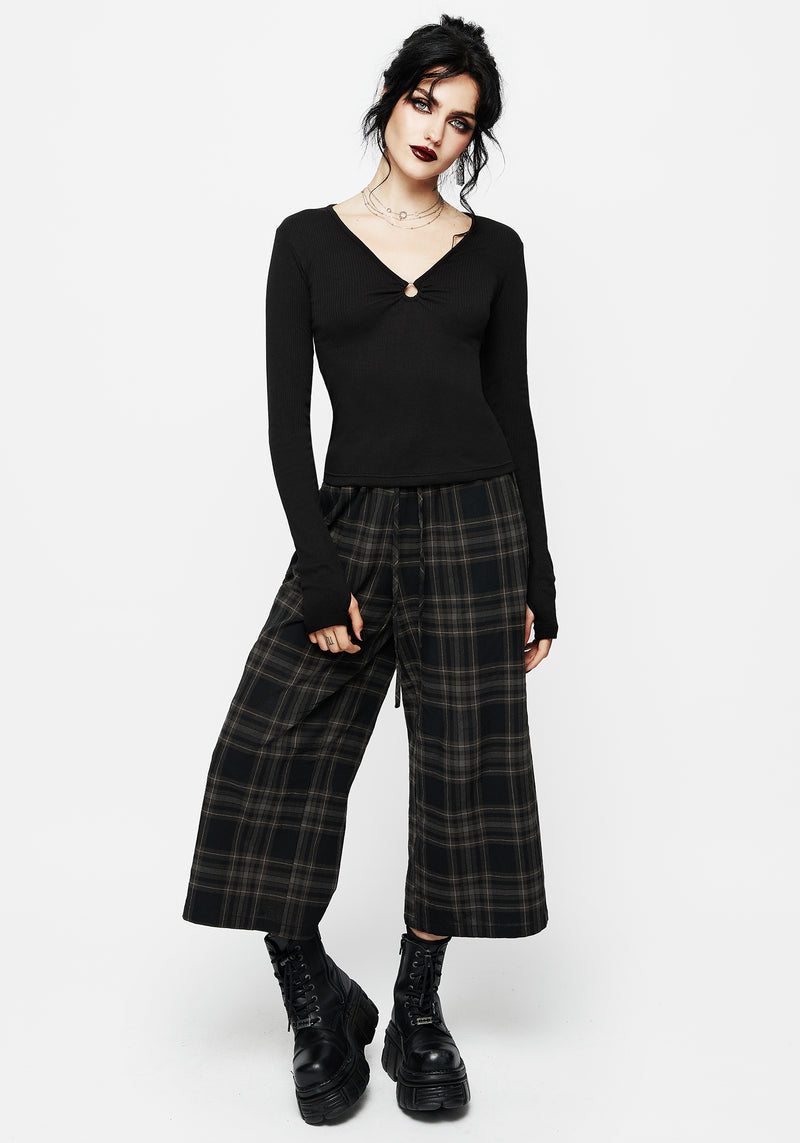 Clover Check Crop Trousers