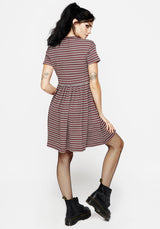 Calliophis Striped Mini Smock Dress