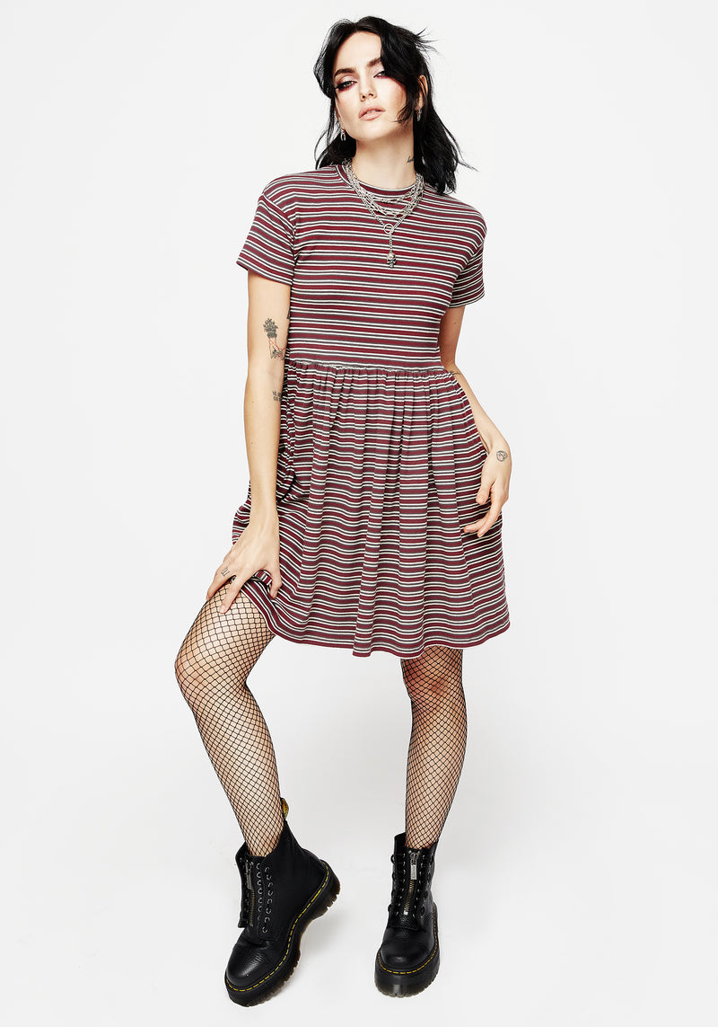 Calliophis Striped Mini Smock Dress