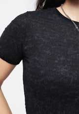 Igneous Crinkle Crop Top