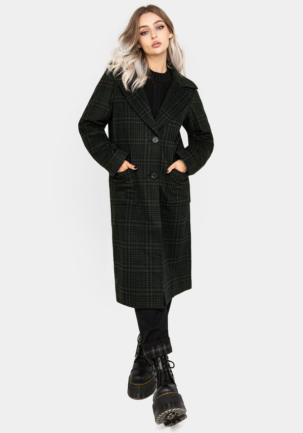 Jackdaw Check Wool Blend Duster Coat