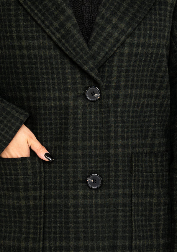 Jackdaw Check Wool Blend Duster Coat