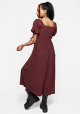 Carmine Check Midaxi Smock Dress