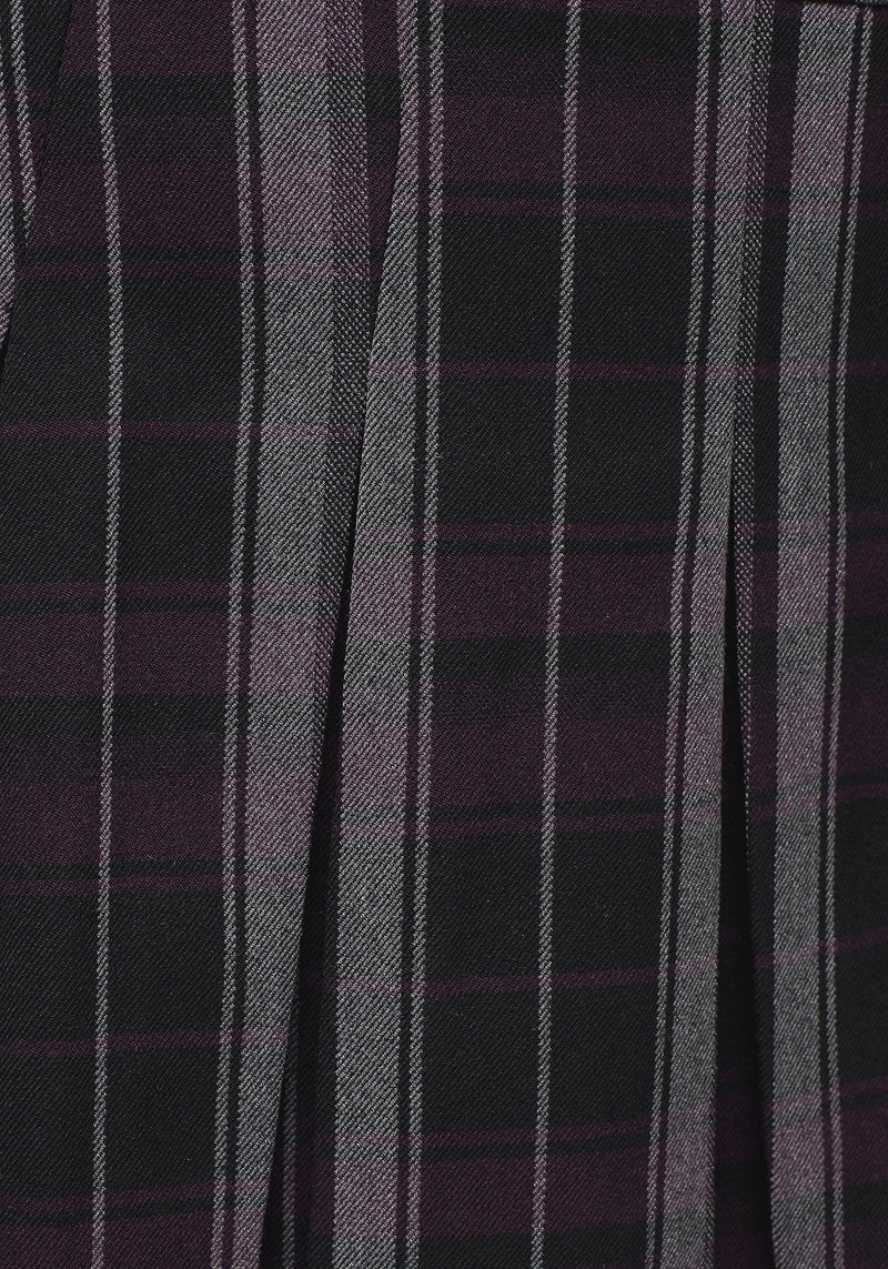 Gambit Check Pleated Mini Skirt