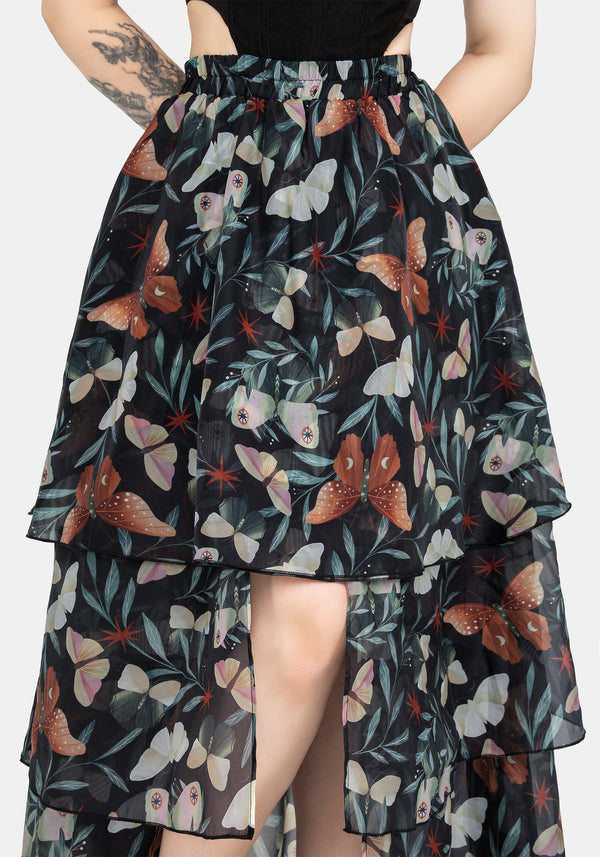 Mariposa Split Tiered Organza Skirt
