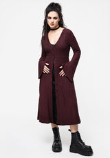 Sybil Button Up Longline Knit Overdress