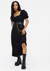 Carmine Midaxi Smock Dress - Black