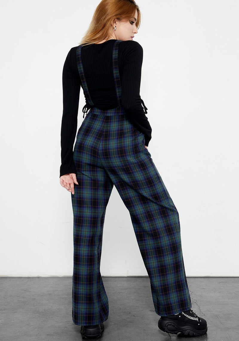 Rebel Wide Leg Plaid Trousers