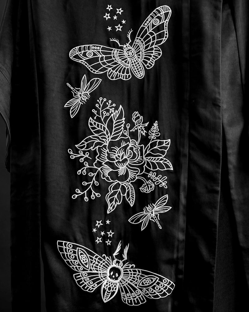 Deathmoth Embroidered Kimono