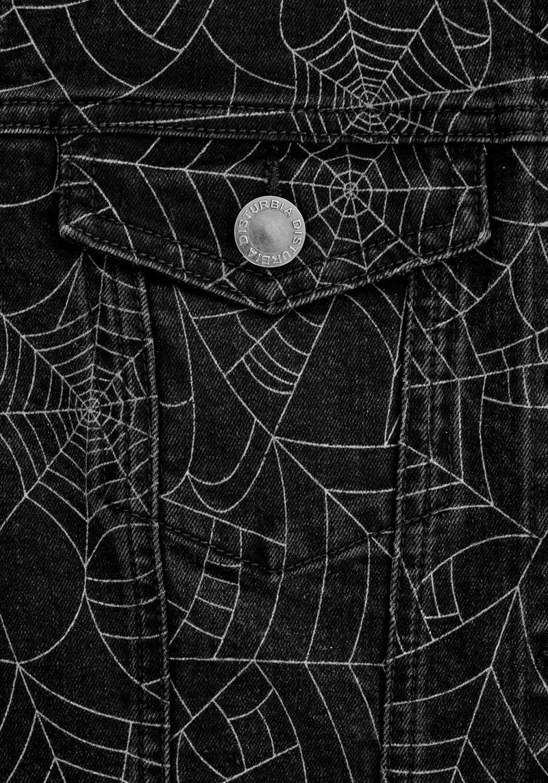 Spider Web Hand Painted 1of1 Original Oversized Denim Jacket – Third Wolf -  Alexa Varano