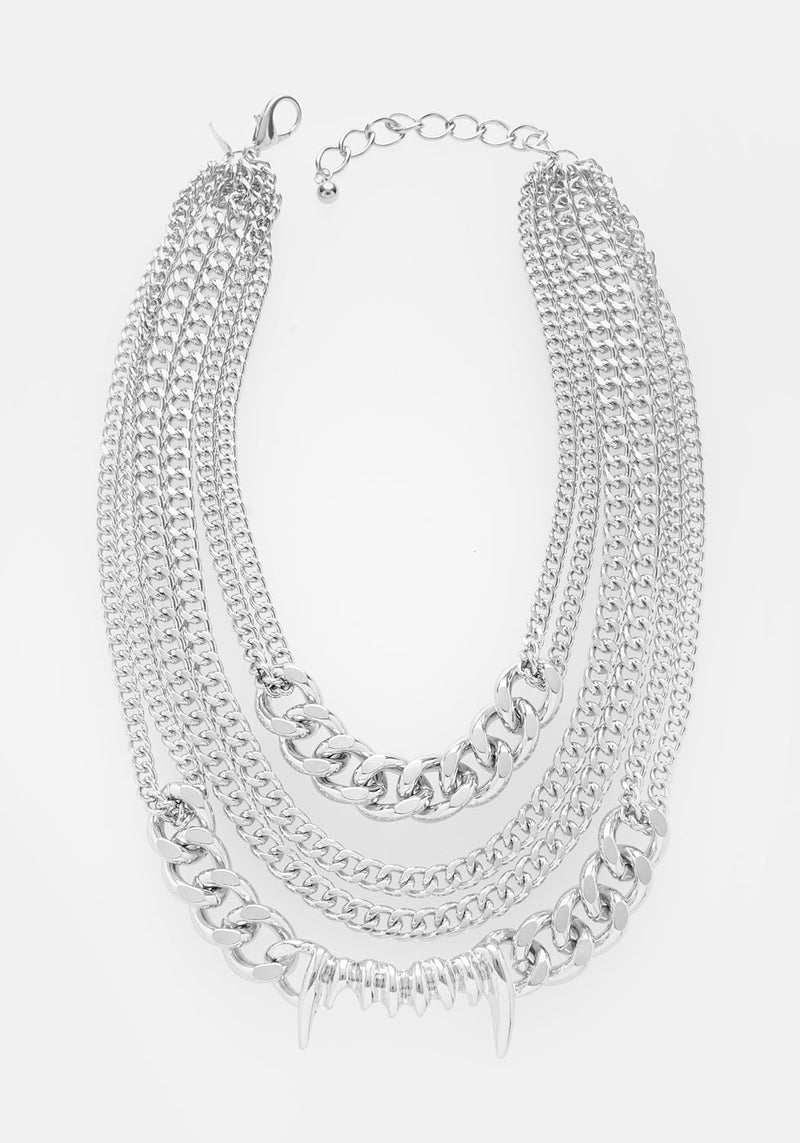 Teeth Layered Multichain Necklace