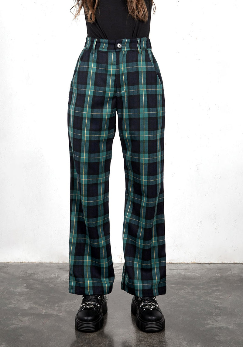 Acne Studios - Flannel check trousers - Grey/Dark Green