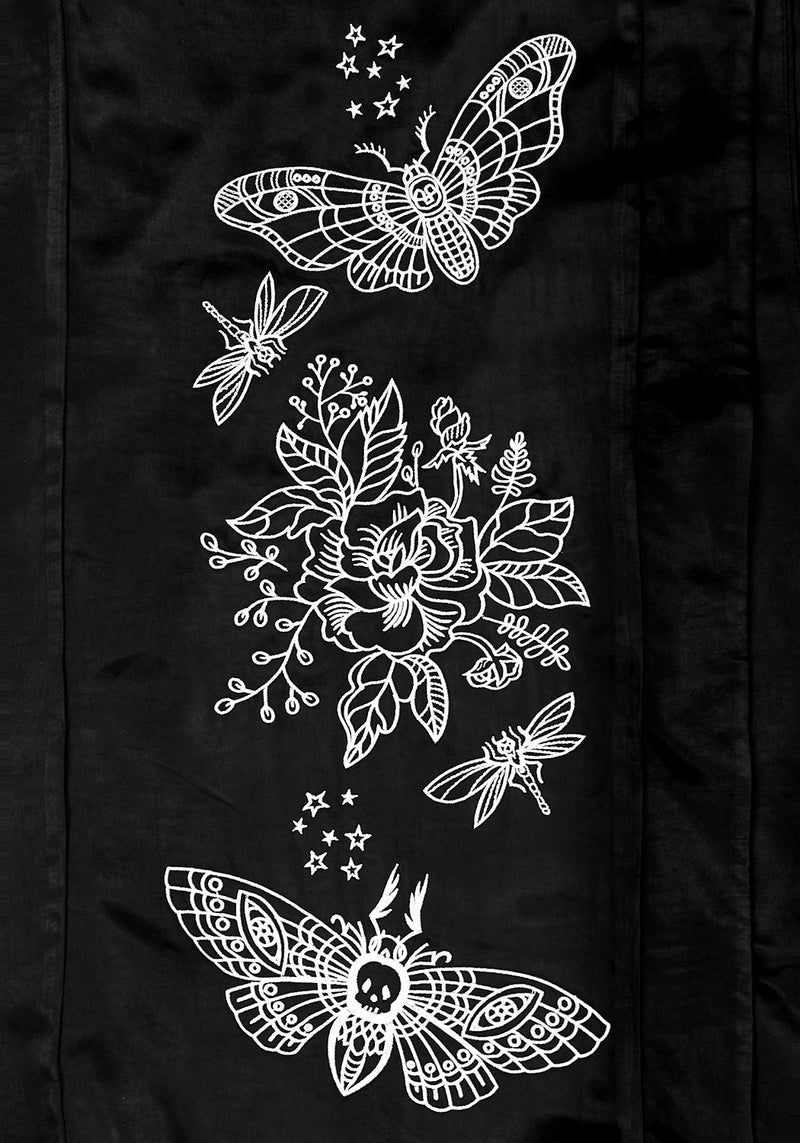 Deathmoth Embroidered Kimono