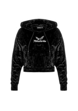 Noughty Crop Velour Hoody