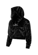 Noughty Crop Velour Hoody