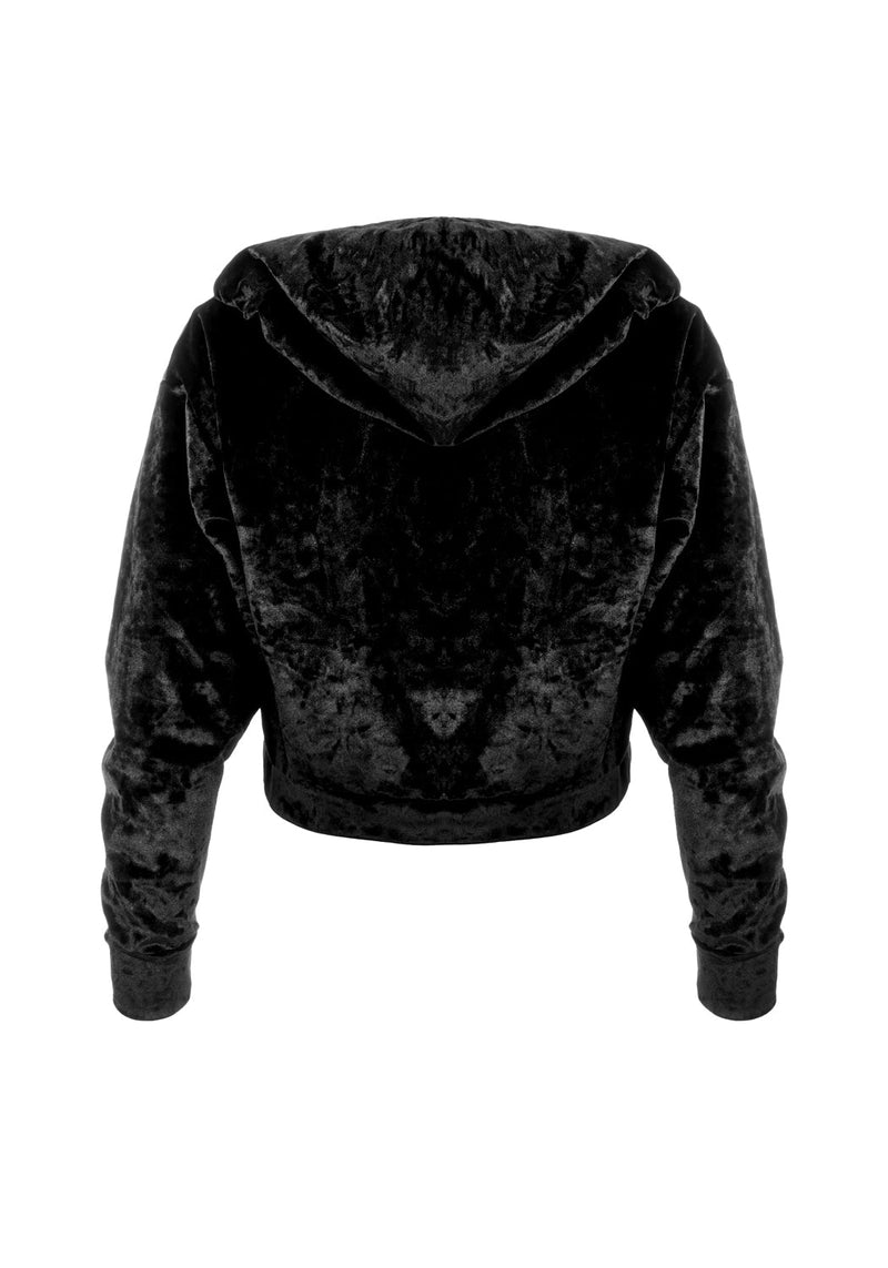 Noughty Crop Velour Hoody