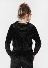 Noughty Crop Velour Hoody