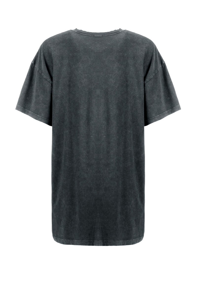Grey Washed Oversized T Shirt