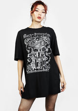 Perception Black Garment Washed Oversized Tee Dress