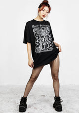 Perception Black Garment Washed Oversized Tee Dress