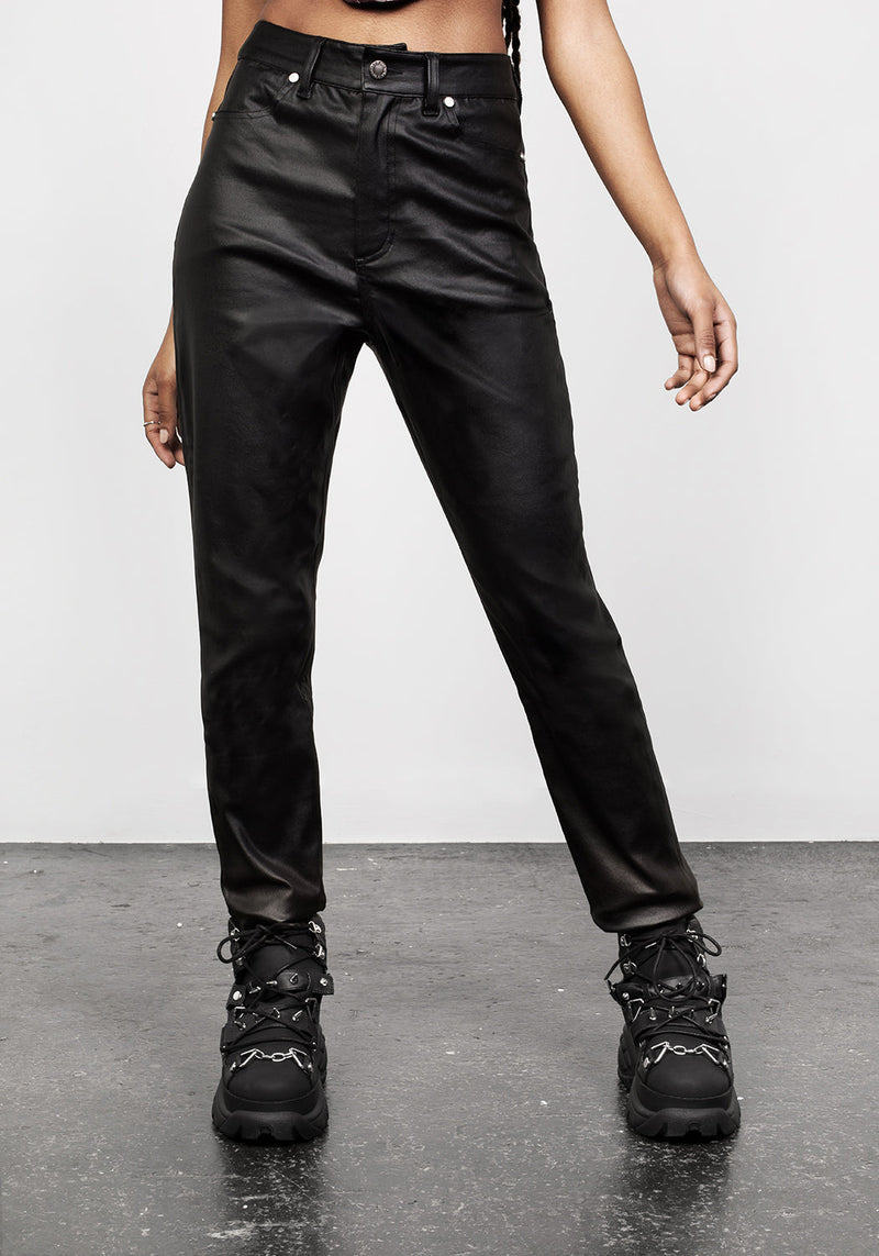 BITEFEST COATED SKINNY TROUSER