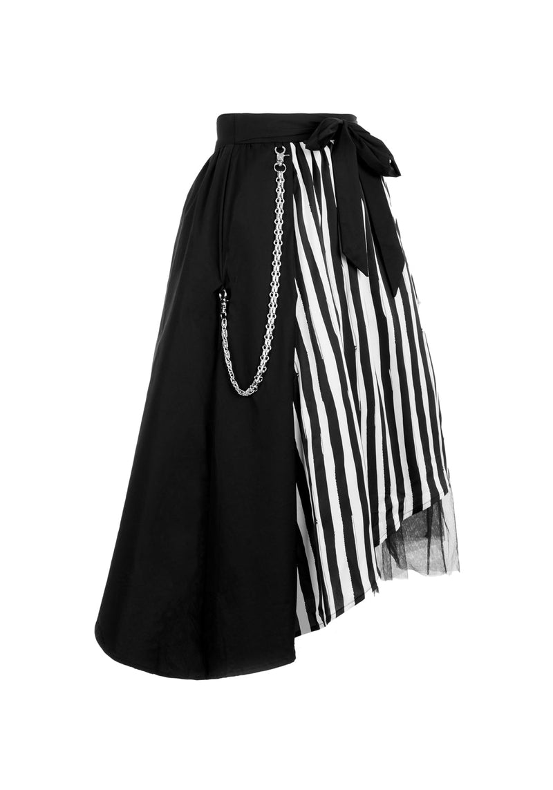 PARANORMAL ASYMMETRIC MIDI SKIRT