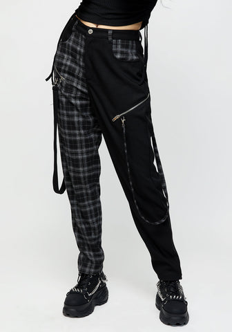 BONDAGE PANT VIOLET PLAID