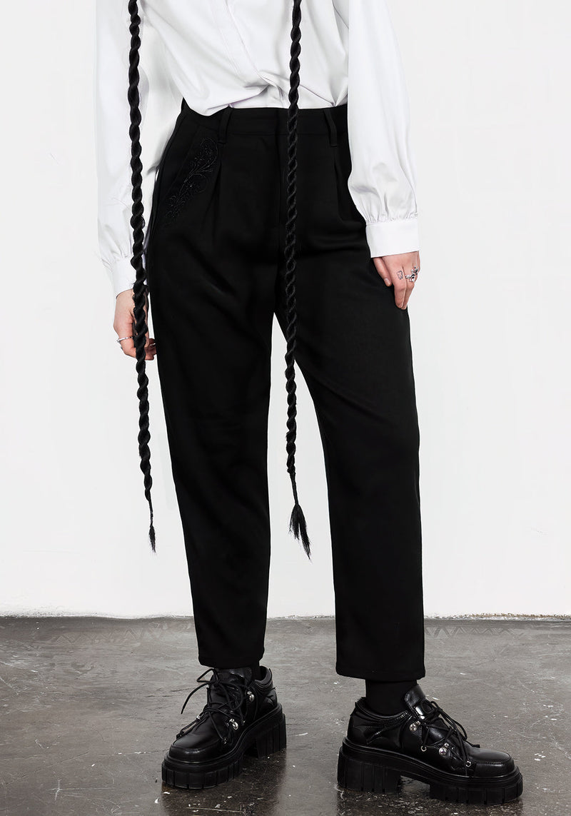 Checkmate High Waist Tapered Trousers – Disturbia