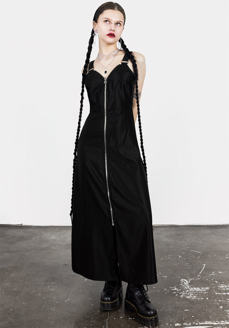 Vengeance Zipped Slip Midaxi Dress