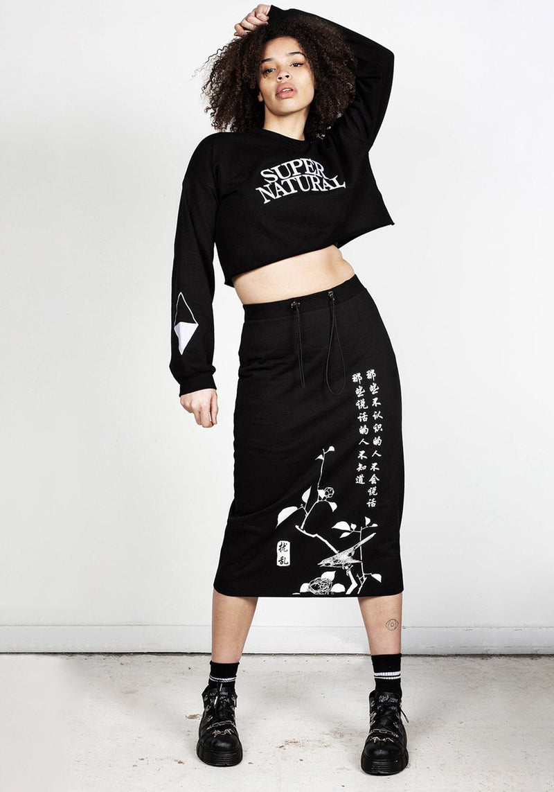 Silence Jersey Midi Skirt