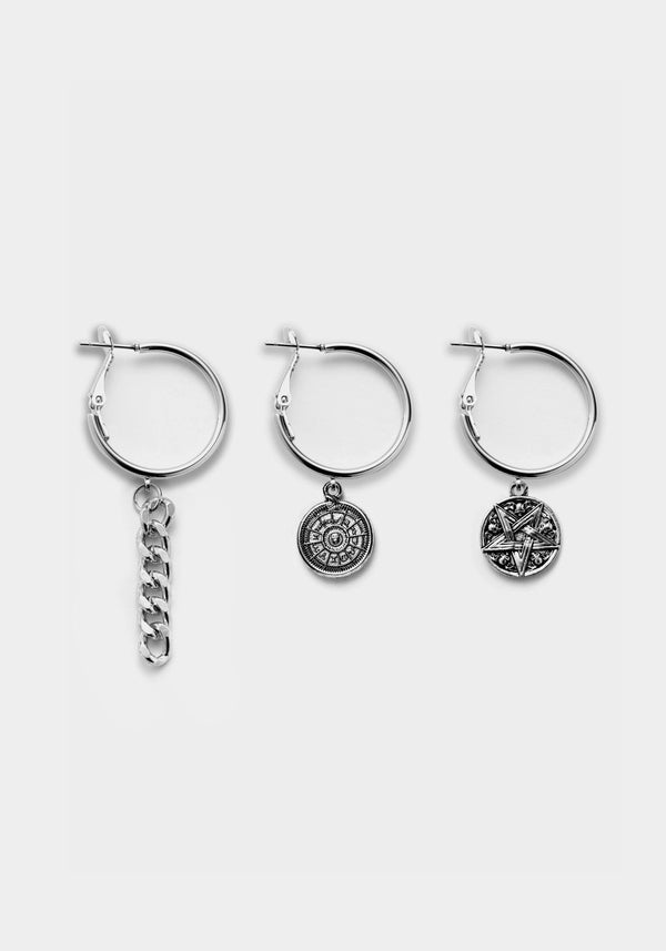 OCCULT TRIPLE EARRING SET